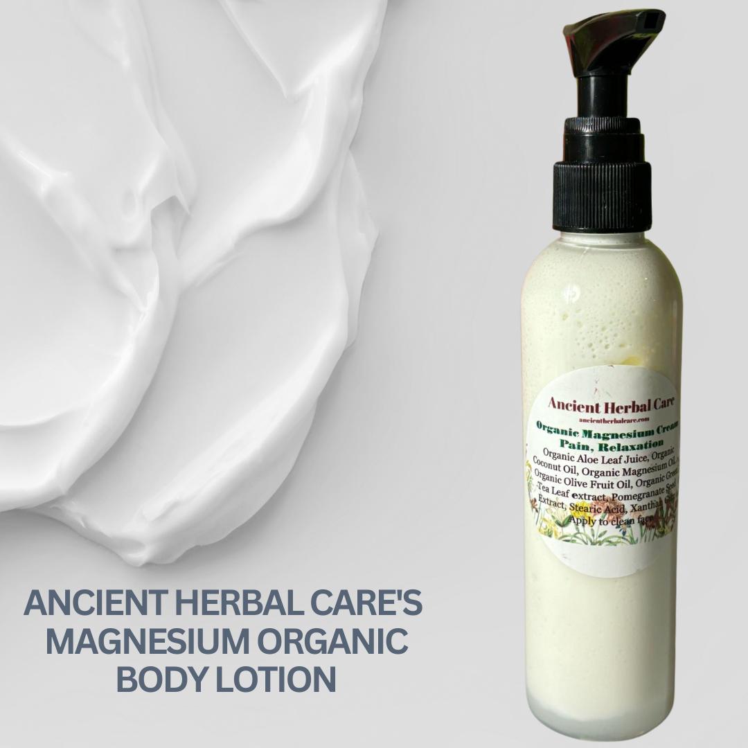 Magnesium Organic Body Lotion Pain and Anxiety Management