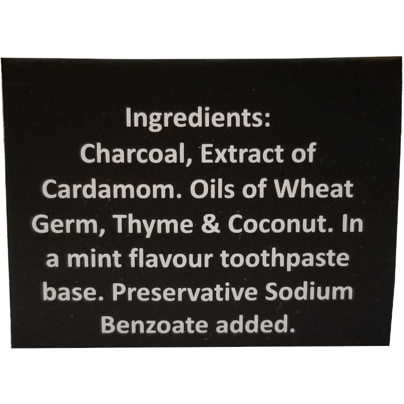 100% Organic Fluoride Free Activated Charcoal Toothpaste