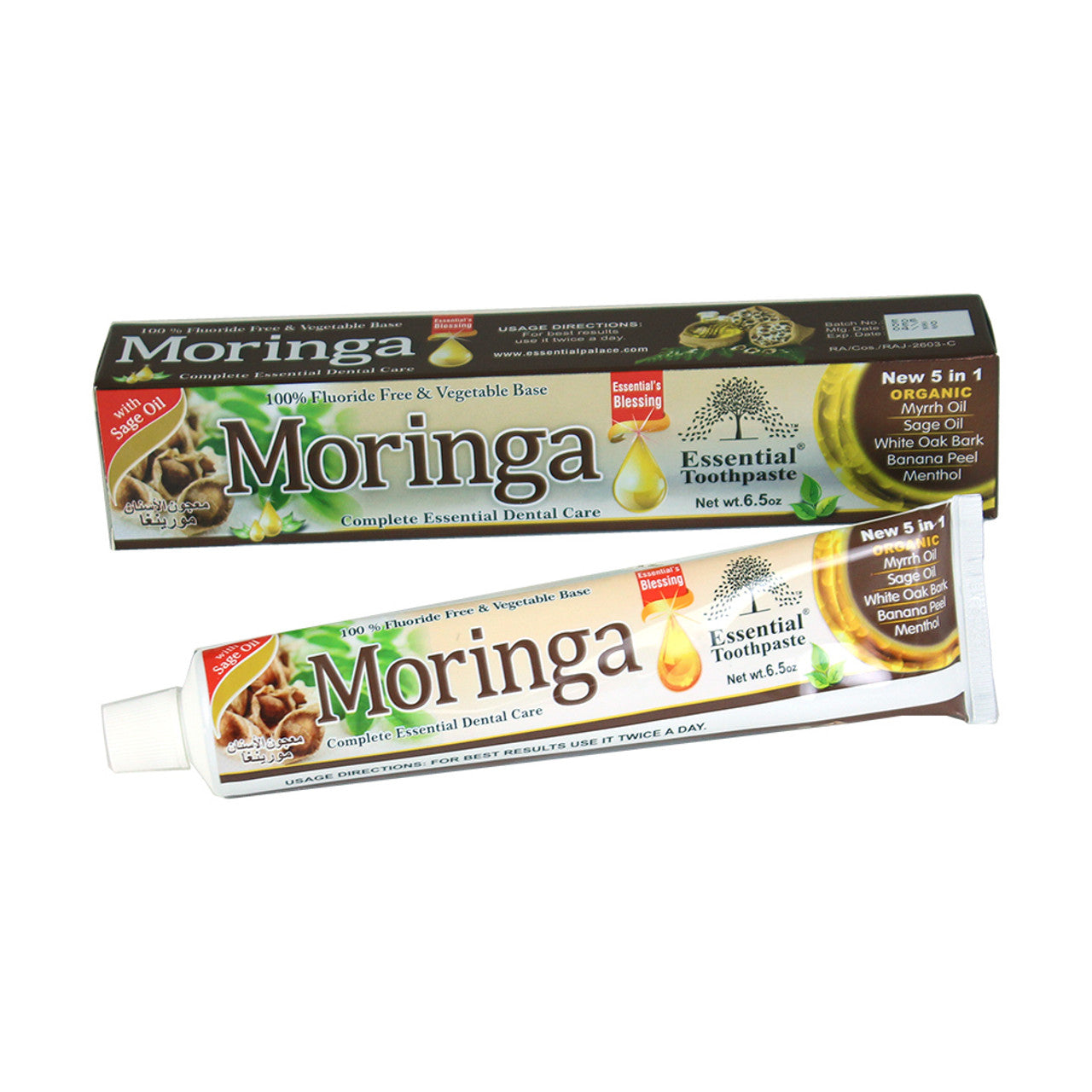 100% Organic Fluoride Free Moringa Toothpaste