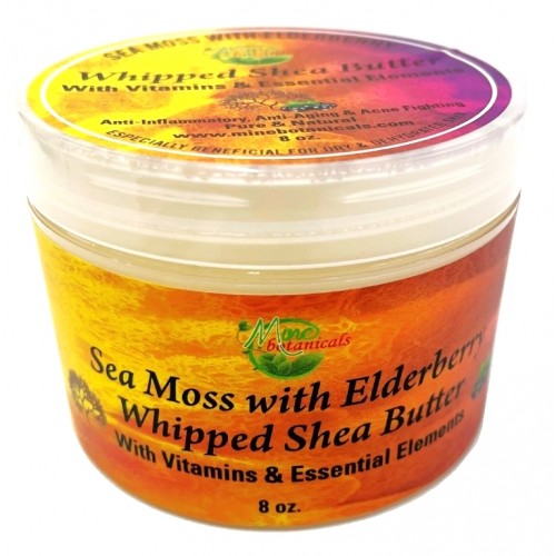 Sea moss with Elderberry Whipped Shea Butter (8oz)